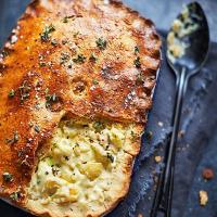 Cheddar cheese & shallot pie with fennel seed pastry_image
