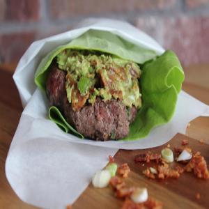 Green Onion Burgers with Bacon and Avocado Butter_image