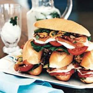 Prosciutto and Mozzarella Heros with Olive Relish_image