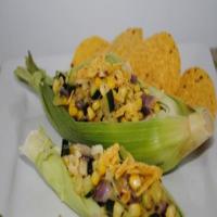 Corn Boats With Zucchini and Pepper Jack Cheese image