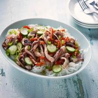 Calamari Stir Fry with Peppers and Cukes_image