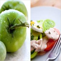 Green Tomato Salad With Russian Dressing_image