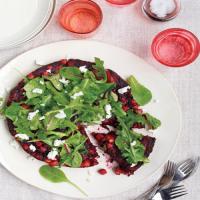 Harvest Vegetable Pancake with Greens and Goat Cheese image