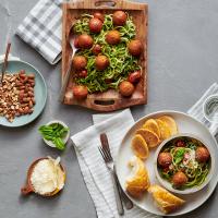 Zoodles with Plant-Based Meatballs image