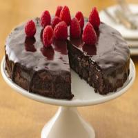 Gluten-Free Brownie Ganache Torte with Raspberries_image