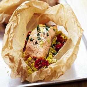 Herby salmon & couscous parcels_image
