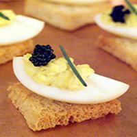 Deviled Eggs on Toast with Caviar_image