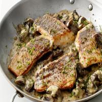 Striped Bass with Mushrooms image