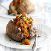 Jacket potatoes with home-baked beans image
