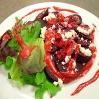 Baby Beet Salad With Feta and Raspberry Vinaigrette_image