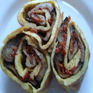 Eggplant and Pesto Rosso Rolled Omelette_image