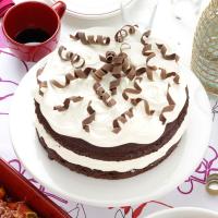Almond Chocolate Torte with Chocolate Curls image