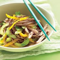 Cold Soba-Noodle Salad with Chicken, Peppers, and Cucumber image