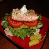 Spicy Salmon Sandwich with Ginger-Peperoncini Aioli_image
