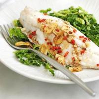 Chinese steamed bass with cabbage image