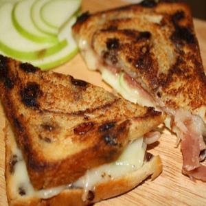 Brie, Apple, and Prosciutto Grilled Cheese image