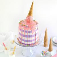 Melting Ice Cream Cone Cake image