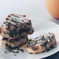 Grilled Pork Chops with Garlic Lime Sauce image