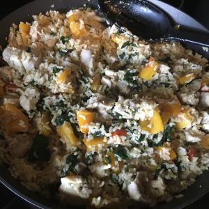 Quick Chicken and Spinach Risotto image