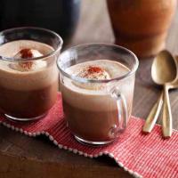 Hot Spiced Mexican Hot Chocolate with Ice Cream Dusted with Chili Powder image