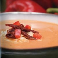 Red Pepper Soup with Sun Dried Tomatoes & Swiss Cheese Recipe - (4.8/5)_image