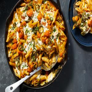 Spicy Butternut Squash Pasta With Spinach_image
