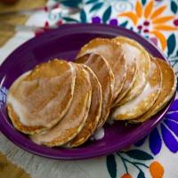 Churro Pancakes with Sweet Milk Glaze image