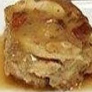 Apple Cinnamon Raisin Bagel Bread Pudding image