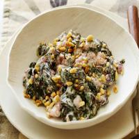 Healthy Creamed Swiss Chard With Pine Nuts image