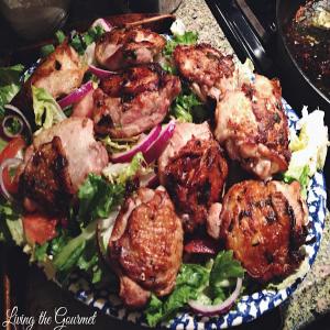 Ginger-Garlic and Lime Chicken Thighs with Escarol image