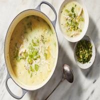 Chicken and Rice Soup With Celery, Parsley and Lemon_image
