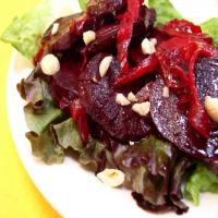 Balsamic Baked Beets with Red Onions & Hazelnuts image