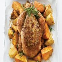 Herb and Cheese Stuffed Roast Chicken image