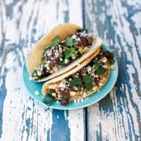 Mushroom, Rajas, and Corn Taco with Queso Fresco image