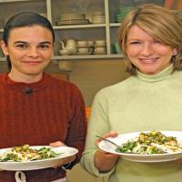 Grilled Halibut with Herb Salad and Meyer Lemon-Green Olive Salsa_image