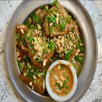 Grilled Chicken Thighs with Spicy Peanut Lime Sauce_image