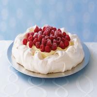 Creamy Vanilla-Raspberry Pavlova Recipe image