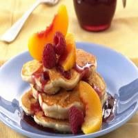 Peach Melba Pancakes image
