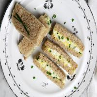 Dainty Egg and Chive Tea Sandwiches for Tea-Time_image