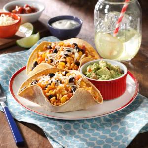 Black Bean and Rice Open-Faced Tacos_image