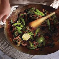Swiss Chard, Snap Peas, and Beef Stir-Fry image