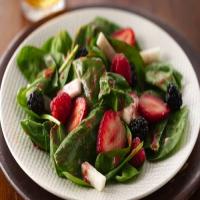 Triple Berry and Jicama Spinach Salad image