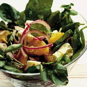 Cheshire cheese, spinach & watercress salad image