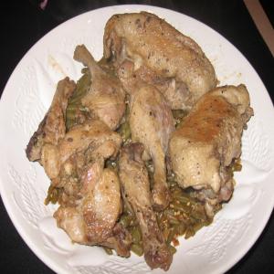 thai braised duck with green beans image