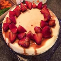 Mascarpone Cheesecake with Balsamic Strawberries image