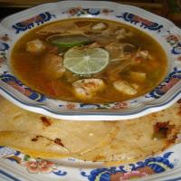 Lime Soup With Tortilla Strips and Chicken image