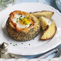 Baked salmon & eggs image