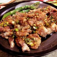 Japanese Fried Chicken Karaage With Onion Ginger Relish image