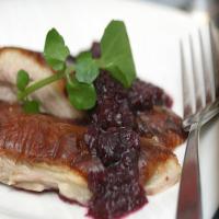 Roast Duck With Blueberry Sauce image