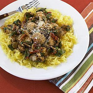 Spaghetti Squash with Chicken, Mushrooms and Spinach_image